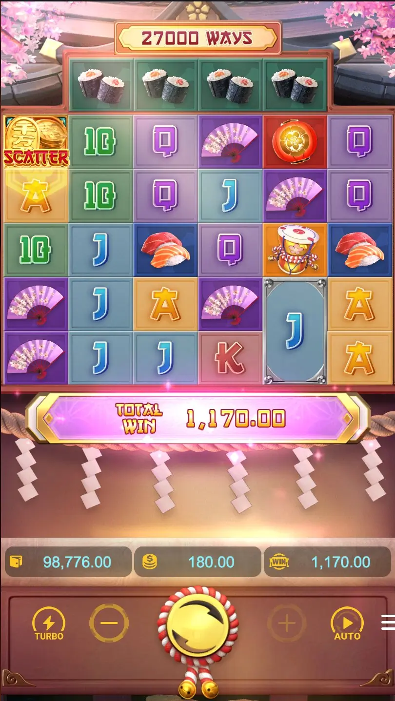 Lucky Neko slot on mobile phone — full-screen HTML5 gameplay on iPhone and Android